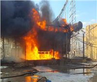 الحماية المدنية بالجيزة تسيطر علي حريق شب داخل محطة كهرباء أبو غالب