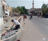 استمرار أعمال التطوير بشارع بورسعيد بالقصير