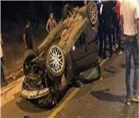 إصابة 4 من أسرة واحدة في انقلاب سيارة ملاكي بطريق بنها الحر