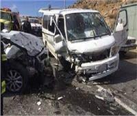 مصرع وإصابة 6 أشخاص في حادث تصادم سيارتين ميكروباص بأوسيم
