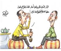 كاريكاتير| التجار الجشعين اللى بيرفعوا أسعار اللحمة والفراخ والسمك حطونا على الممنوعين من الزفر!
