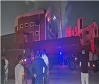 محافظ القليوبية يتوجه لموقع حريق مصنع ملابس جاهزة بالعبور