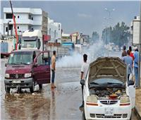  مصابان وانهيار 4 منازل جراء أمطار غزيرة بمدينة أوباري جنوبي ليبيا