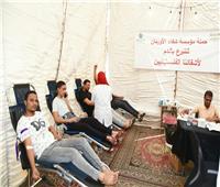 إقبال كبير على حملات التبرع بالدم لصالح الشعب الفلسطيني في الأقصر 
