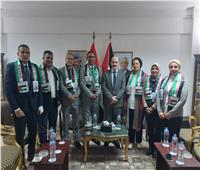 القنصل العام لفلسطين يستقبل حزب الاتحاد ويقلد قياداته "الكوفية الفلسطينية" 