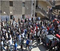 وقفة تضامنية لطلاب جامعة حلوان احتجاجًا على ما يحدث في غزة 