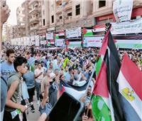 مظاهرات حاشدة بالمنوفية لدعم الرئيس السيسي ونصرة الشعب الفلسطيني | صور  