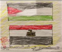 لوحة فنية.. «أمهات مصر» يدعم فلسطين بريشة تلاميذ المدارس| صور