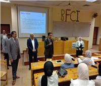 رئيس جامعة بنها يتفقد كلية الحاسبات والذكاء الاصطناعي