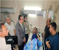 شاهد| محافظ شمال سيناء يزور الجرحى الفلسطينيين في مستشفى العريش العام