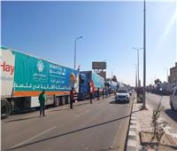 تجهيز 100 شاحنة تحمل مساعدات لنقلها إلى قطاع غزة 