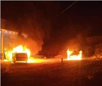 الاحتلال يضرم النيران في المحال التجارية ببلدة دير شرف في نابلس