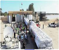 دخول 15 شاحنة مساعدات جديدة إلى الجانب الفلسطيني من معبر رفح
