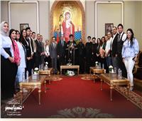 حملة المرشح الرئاسي عبد الفتاح السيسي تزور الكنيسة القبطية الأرثوذكسية