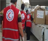 الهلال الأحمر المصري يعلن تسلم نظيره الفلسطيني 93 شاحنة مساعدات إنسانية
