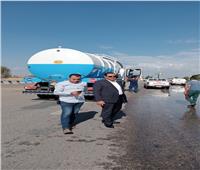 جهود مكثفة لرفع تراكمات مياه الأمطار بمدينة طنطا 