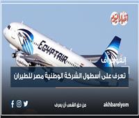 إنفوجراف: تعرف على أسطول الشركة الوطنية مصر للطيران