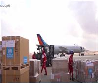 فيديو| استقبال المساعدات في مطار العريش ودخولها غزة عبر معبر رفح