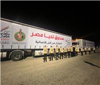 وصول أكبر قافلة مساعدات من بيت الزكاة والصدقات المصري إلى معبر رفح