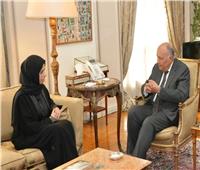 سامح شكري يلتقي وزيرة الدولة للتعاون الدولي لدولة قطر