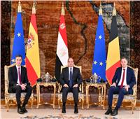 الرئيس السيسي يستقبل رئيسي وزراء أسبانيا وبلجيكا بقصر الاتحادية| صور