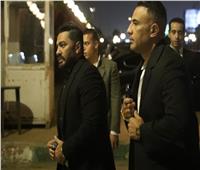 تامر حسني في عزاء شقيق شريف رمزي