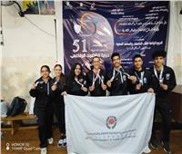 طلاب الجامعة المصرية اليابانية يحصدون ١٠ ميداليات في بطولة السلاح 