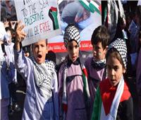  الأطفال في مخيمات بيروت ينظمون وقفة للتضامن مع غزة