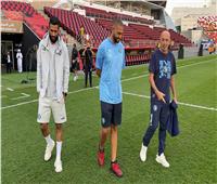 باتشيكو والشناوي يعاينان ملعب الجزيرة قبل مباراة كأس السوبر