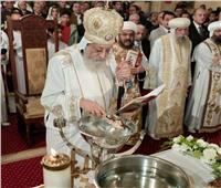 البابا تواضروس يترأس قداس عيد الغطاس بالكاتدرائية المرقسية بالإسكندرية