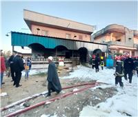 إصابة 9 أشخاص إثر إندلاع حريق داخل محطة وقود بالبحيرة.. صور 