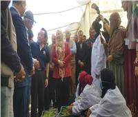 وزيرة التضامن تصل المنيا لتتفقد المشروعات الريفية ضمن حياة كريمة
