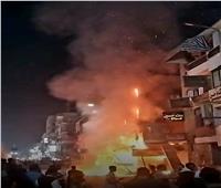 مصرع وإصابة 4 أشخاص في حريق هائل بمحل لبيع الكنافة في نجع حمادي