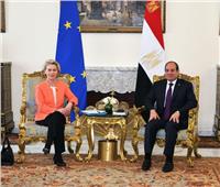 لقاءات مكثفة للرئيس السيسي مع الوفود المشاركة بالقمة المصرية الأوروبية