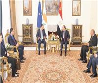 الرئيس يبحث مع قادة أوروبا ملفات الأمن الغذائي والطاقة والتعاون الاستثماري 