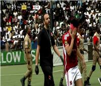 إصابة دامية لأكرم توفيق في مباراة الأهلي ومازيمبي