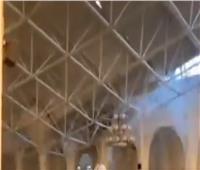 انهيار الأسقف الخشبية لمسجد الظهران بالسعودية| فيديو