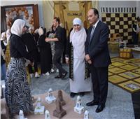 رئيس جامعة العريش يفتتح معرض «نور الحضارة» للأطفال ذوي الإعاقة