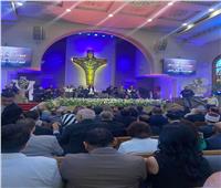 إلهام شاهين ولطفي لبيب في احتفالية الكنيسة الإنجيلية بمناسبة عيد القيامة المجيد
