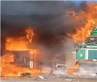 حريق يلتهم مطعم شهير في شبرا الخيمة| صور