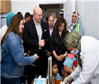  وزيرة الهجرة تتفقد قافلة مؤسسة "راعي مصر" الطبية في قرية ببني سويف