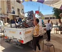 حملات مكثفة لرفع الإشغالات والإعلانات غير المرخصة بشوارع مدن المنيا