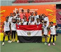 منتخب مصر يتوج بـ 14 ميدالية ببطولة العالم لليزر رن بالصين