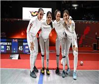 سيدات مصر لسلاح سيف المبارزة يتوجن بذهبية بطولة إفريقيا للفرق