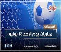 موعد مباريات اليوم الأحد 14 يوليو 2024.. «إنفوجراف»
