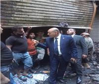 وزير العمل يتفقد موقع حريق حارة اليهود و يزور المُصابين.. صور