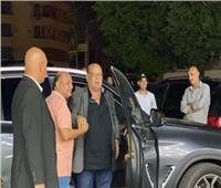 حسام البدري وياسر جلال وصلاح عبدالله في عزاء شقيقة مرتضى منصور