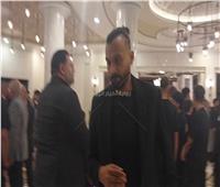 إبراهيم سعيد يحضر عزاء والد الفنان أحمد صلاح حسني