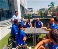وزير الرياضة يلتقي بعثة المنتخب الأمريكي لكرة اليد "للكراسي المتحركة" 