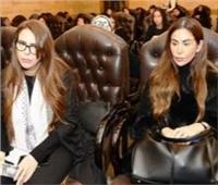 مي سليم ودنيا عبد العزيز في عزاء والد زوجة حمادة هلال